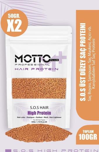 Motto Plus Professional Acil Kurtarma Saç Proteini Saç Boyama Ve Renk Açma Işlemlerinde Yıpranmaya Karşı Etkili Formül 100gr