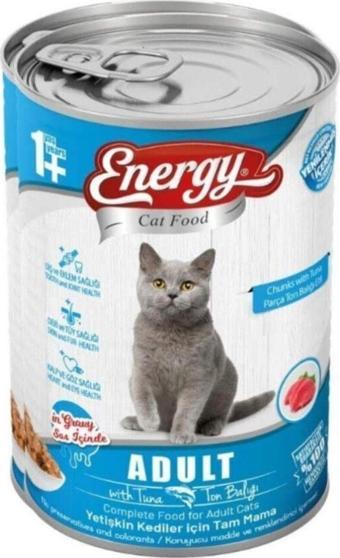 Herşey Fırsat Energy Ton Balıklı Islak Yetişkin Kedi Maması 400 Gram 72 Adet