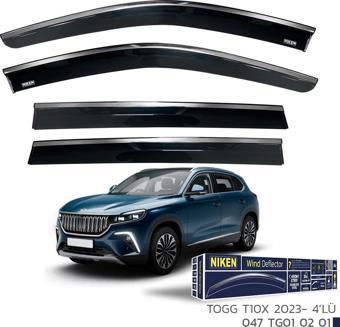 Togg T10x Kromlu Cam Rüzgarlığı Niken 2023+ sonrası uyumlu