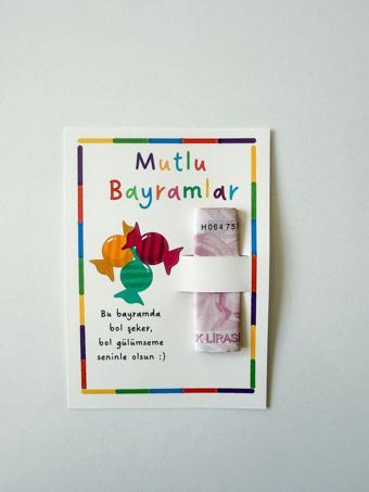 10 Adet Bayram Tebrik Kartı - Bayram Harçlık Kartı - Kurban Bayramı - Ramazan Bayramı Model 2