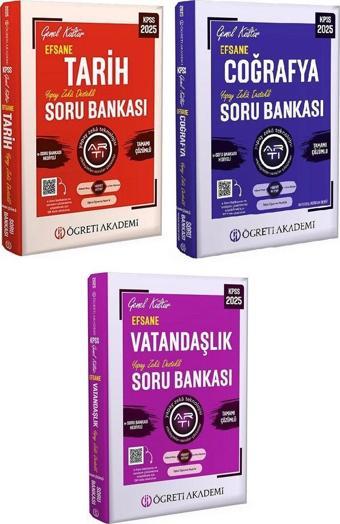Öğreti 2025 KPSS Tarih+Coğrafya+Vatandaşlık Efsane Soru Bankası 3 lü Set Öğreti Akademi - Öğreti Akademi