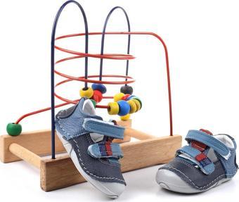 PapuçSepeti 3935 Rahat Ortopedik Taban Deri İlk Adım Erkek Bebek Ayakkabısı