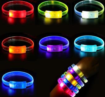 Festival & Parti LED Bileklik 3 Farklı Mod Işıklı 1 Adet