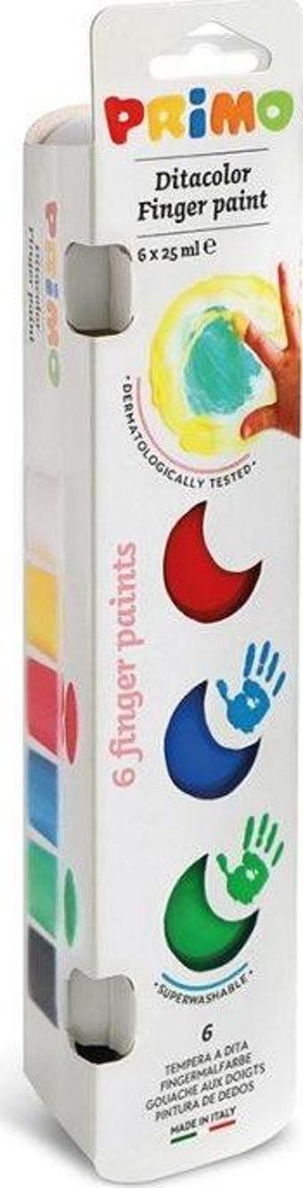 Primo Yıkanabilir Parmak Boyası 6x25ml