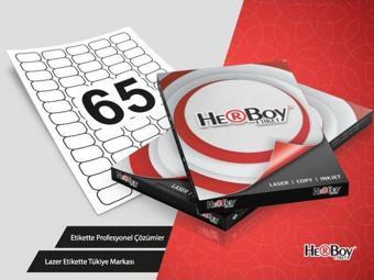 Herboy HB-1065 Beyaz Lazer Etiket A4, 38,1mm x 21,2mm