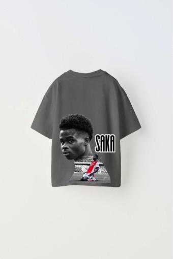 Gia-Art Euro 2024'Ün Genç Yıldızları Saka Baskılı Füme Çocuk T-Shirt