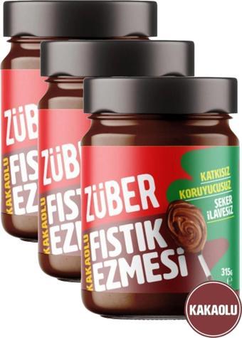 Züber Fıstık Ezmesi Kakaolu 315G X 3 Adet