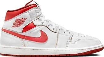 Nike Air Jordan Mid SE Leather Mens Sneaker Hakiki Deri Erkek Günlük Basketbol Spor Ayakkabı Beyaz