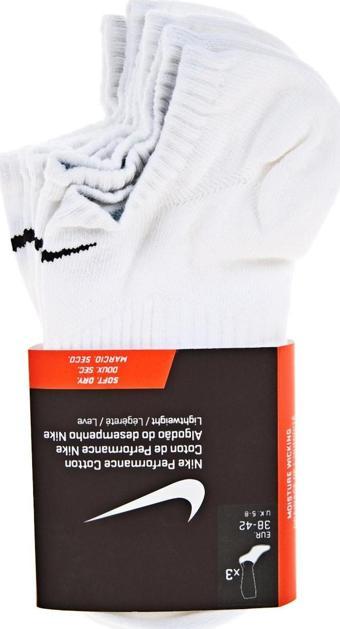 Nike SX4705-101 Perf. Cotton Lightweight 3 Pairs Unisex Spor Çorap