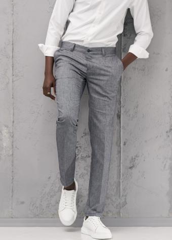 Slimfit Pamuklu Yan Cep Yazlık Gabardin Pantolon 