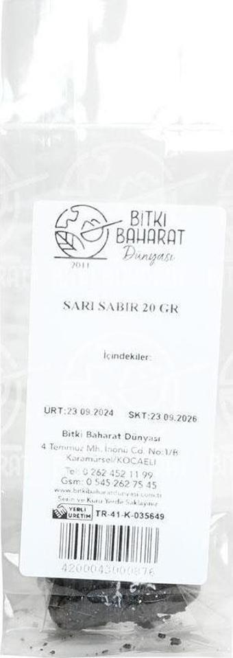 Sarı Sabır 20 Gr