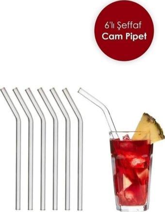 6'lı Kalın Cam Eğimli Pipet
