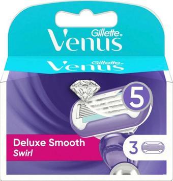 Gillette Venüs Deluxe Smooth Swirl Tıraş Bıçağı Yedek 3'lü