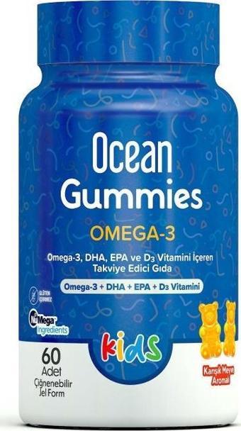 Ocean Gummies Omega-3 60 Çiğnenebilir Jel Form 8697595874042