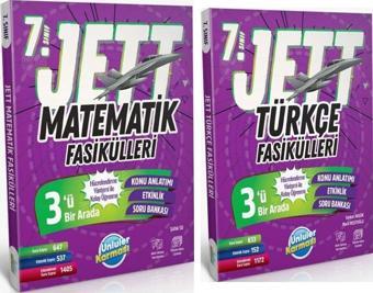 Ünlüler Yayınları 7. Sınıf Türkçe ve Matematik JETT Soru Fasikülleri Seti 2 Kitap - Ünlüler Karması