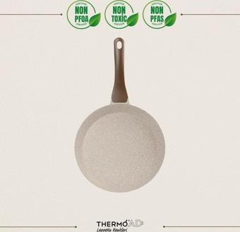 Thermoad Alüminyum Döküm Granit Krep Tavası / Vizon
