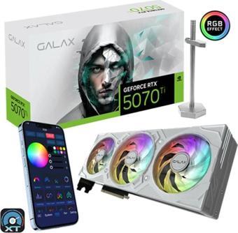 GALAX GeForce RTX 5070 Ti EX Gamer 1-Click OC White 16GB GDDR7 256 Bit DLSS 4 Ekran Kartı (57IZN6MDBVGW)