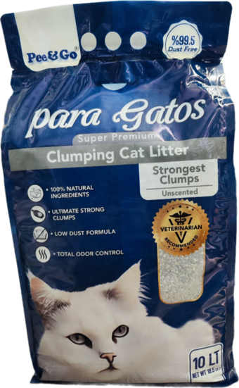 Pee&Go Clumping Cat Litter Strongest Clumps Unscented (Aktif-Karbonlu)
