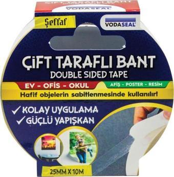 Vodaseal Çift Taraflı Filmik Bant 25 mm 10 Metre