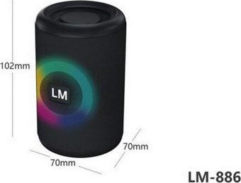 Turgut Ticaret Portable Lm-886 Taşınabilir Medaya Oynatıcılı Radyolu Bluetooth Hoparlör Micro_Sd/Usb 2.0