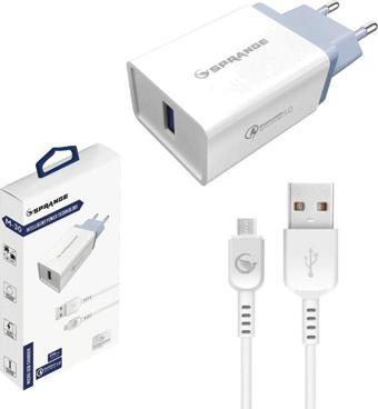 Sprange Vıa M35   Uyumlu T30 3.0A 23W Hızlı Sarj Cihazı Type-C Usb Şarj Seti