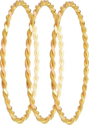 Tuğrul Kuyumculuk 30 gr (3 x 10) (Gram) 22 Ayar İşçiliksiz Paftalı Burma Bilezik
