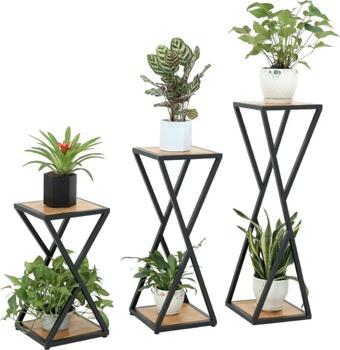 Doffo Üçlü Set Z Model Metal Çiçeklik Ve Saksılık
