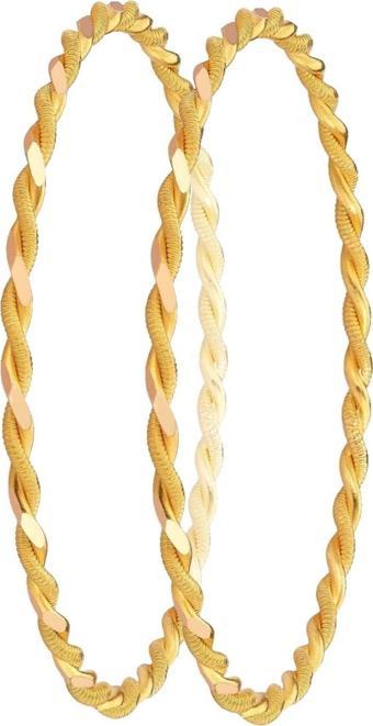 Tuğrul Kuyumculuk 20 (2 x 10) gr (Gram) 22 Ayar İşçiliksiz Paftalı Burma Bilezik