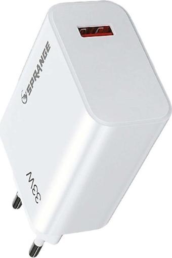 Sprange General Mobile Gm 22 Plus   Uyumlu Pt-33   33W Turbo Type C Şarj Aleti  Kafa
