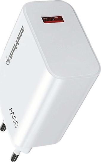 Sprange General Mobile Gm 24 Pro   Uyumlu Pt-33   33W Turbo Type C Şarj Aleti  Kafa