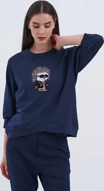 Trend Kadın Eğlenceli Ve Şık Sweatshirt