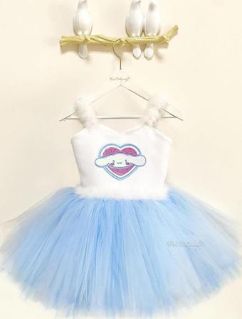 Cinnamoroll Kız Çocuk Elbise Mavi