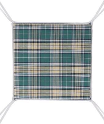 Homaks Yeşil Ekose Tabure Minderi 33X33 Kare