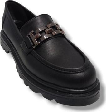 Fancy 801-25 Deri Loafer Tokalı Kadın Ayakkabı