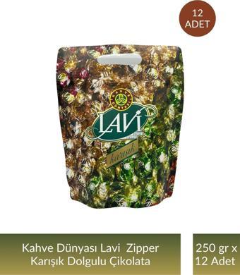 Kahve Dünyası Zıpper Lavi Karışık Çikolata 250 gr x 12 Adet