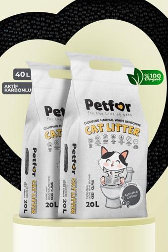Petfor 20 Lt Aktif Karbonlu Kedi Kumu 2 Adet