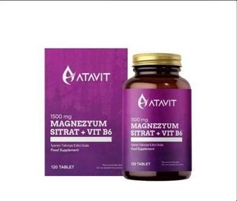 Atavıt Magnezyumsıtrat+vıt B6 1500 Mg 120 Tablet
