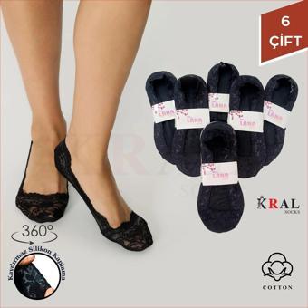 Kadın Çorap (6 ÇİFT) CLARA Model Renkli Pamuklu Terletmez Babet Çorap Seti