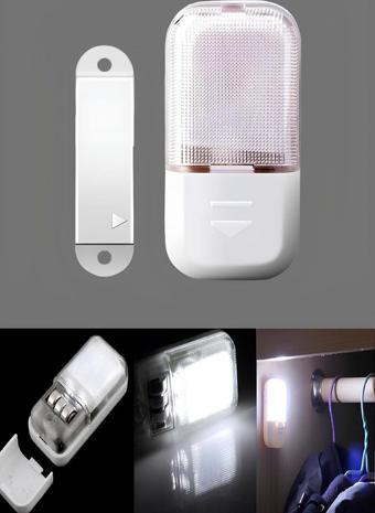 Ecuy Sensörlü Led Işık Dolap Içi Led Aydınlatma Spot Led Işık Yapışkanlı Otomatik Manyetik Led Işık