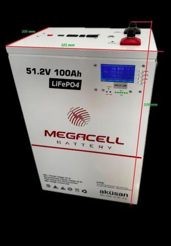 Megacell 51,2 V 100 Ah Lityum Smartuyumlu