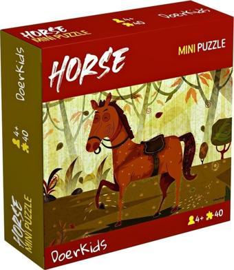 Doerkids Çiftlik Sevimli At Mini Puzzle | 40 Parça | 4 Yaş