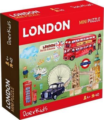 Doerkids London Mini Puzzle | 40 Parça | 4 Yaş