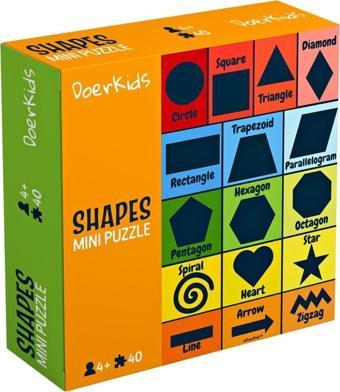 Doerkids Şekiller Mini Puzzle | 3-7 Yaş - 40 Parça