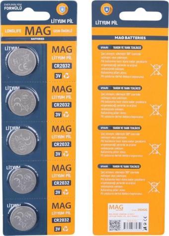 Mag Batteries MG-2032 Para Pil CR2032 3 Volt Lityum Para Pil (5'li Paket)
