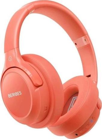 BERIBES Kulak Üstü Bluetooth Kulaklık Kırmızı