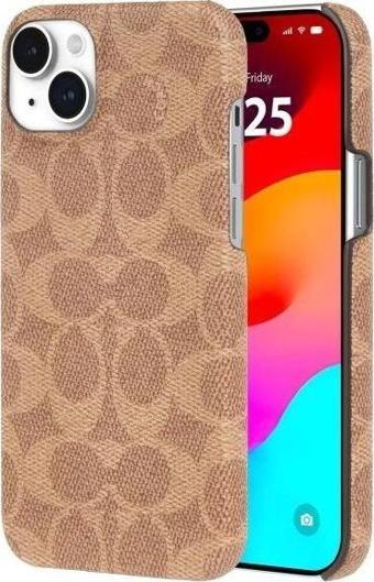 Coach iPhone 15 Plus Kılıf Taba Rengi Tan