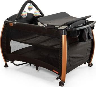 Maccon Goldie Alüminyum Kasa Park Yatak Sallanır Cibinlikli Oyun Parkı Beşik 70X110 Cm