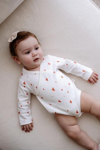 Tba Collection Kruvaze Body  | Red Hearts Kırmızı 6-9 AY