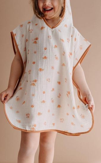 Tba Collection Müslin Panço | Peachy Flowers Ekru 1-3 Yaş