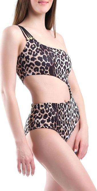 Just Whistle For Me Kadın Leopar Desenli Mayokini Queens Leopard